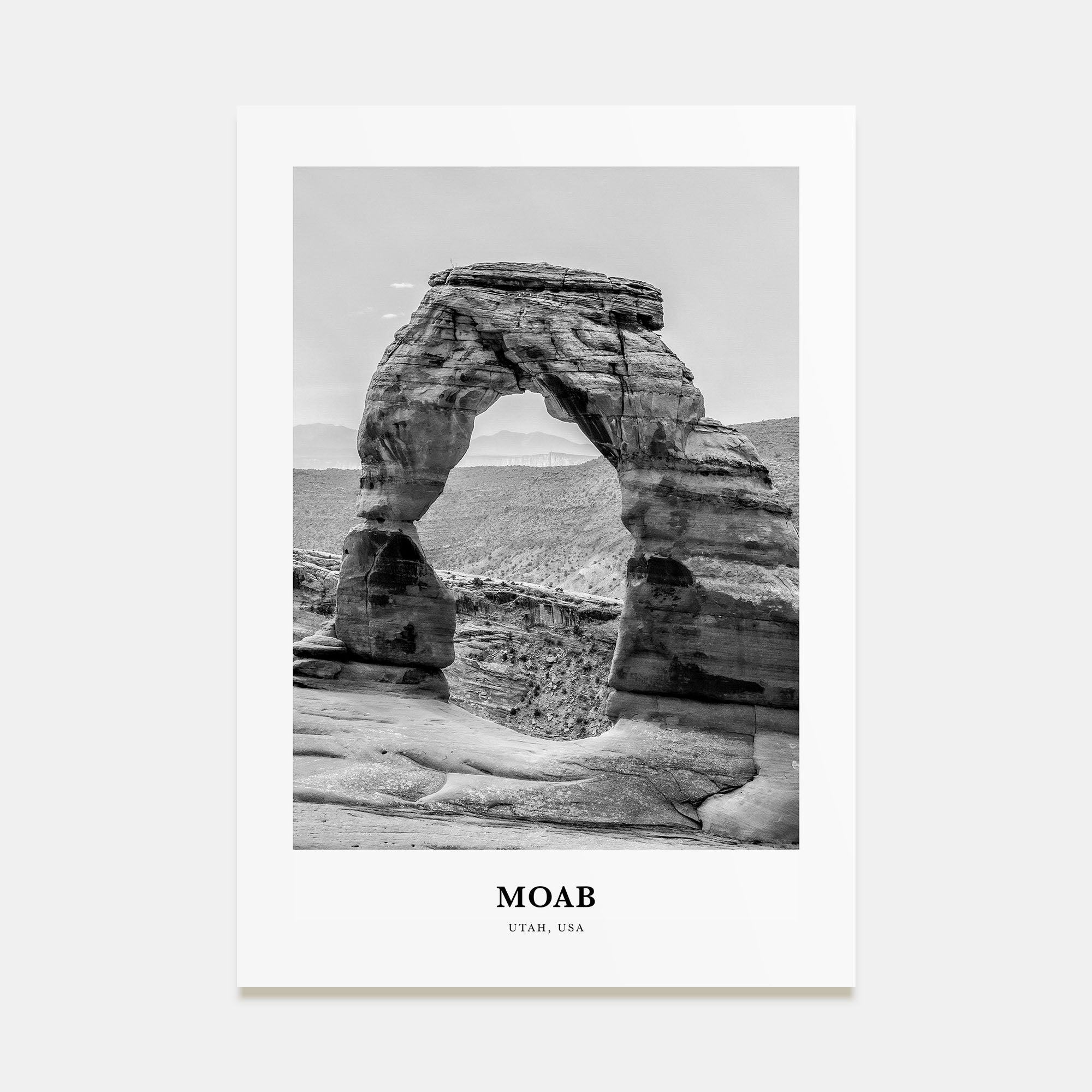 Moab Portrait B&W Poster