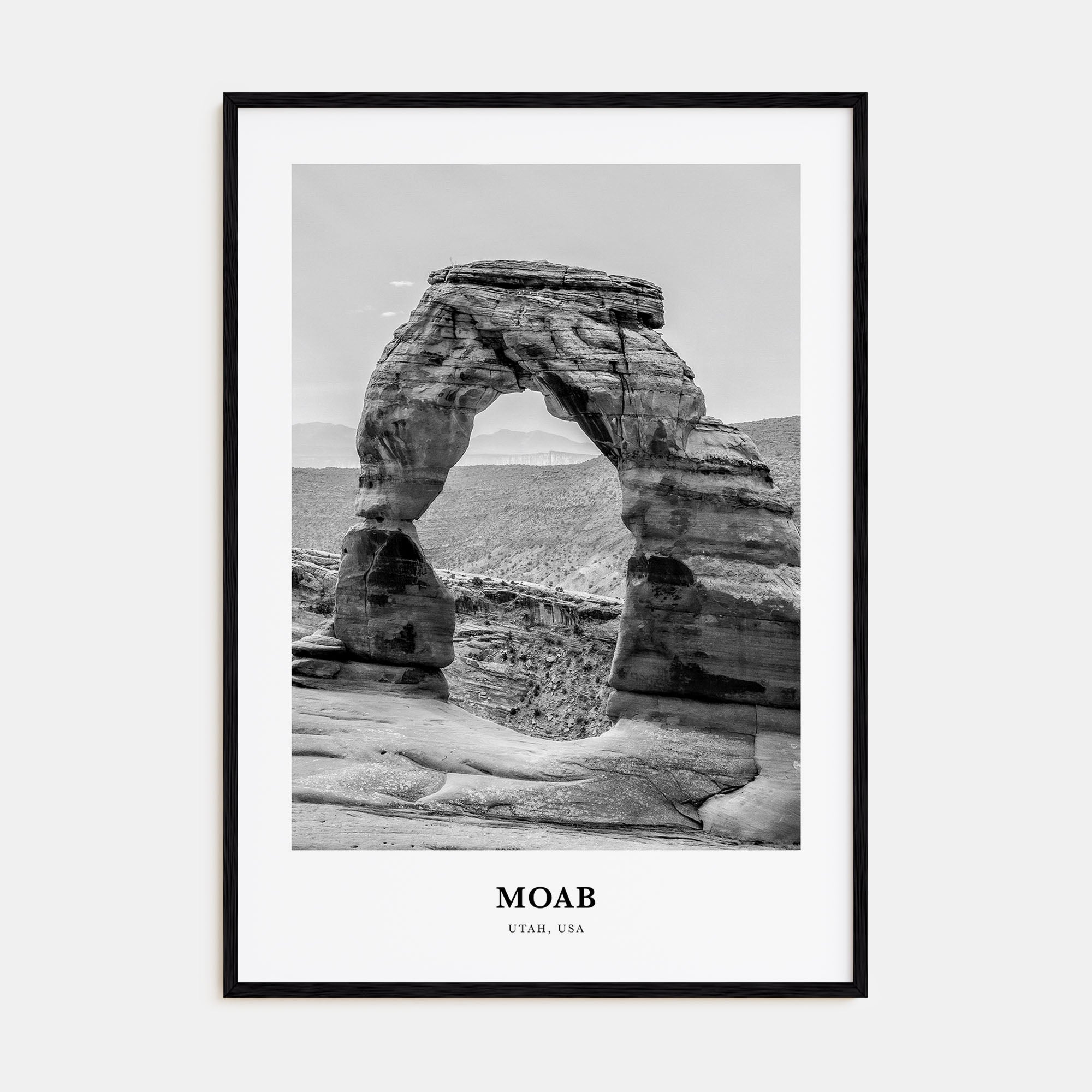 Moab Portrait B&W Poster