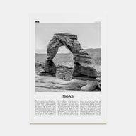 Moab Travel B&W Poster