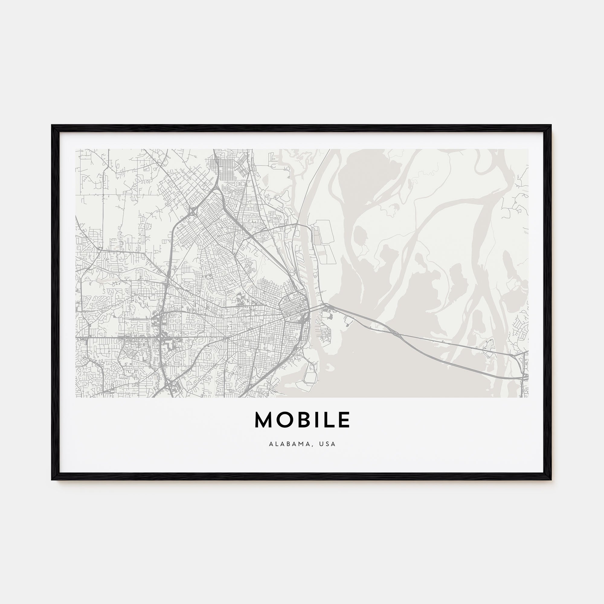 Mobile Map Landscape Poster