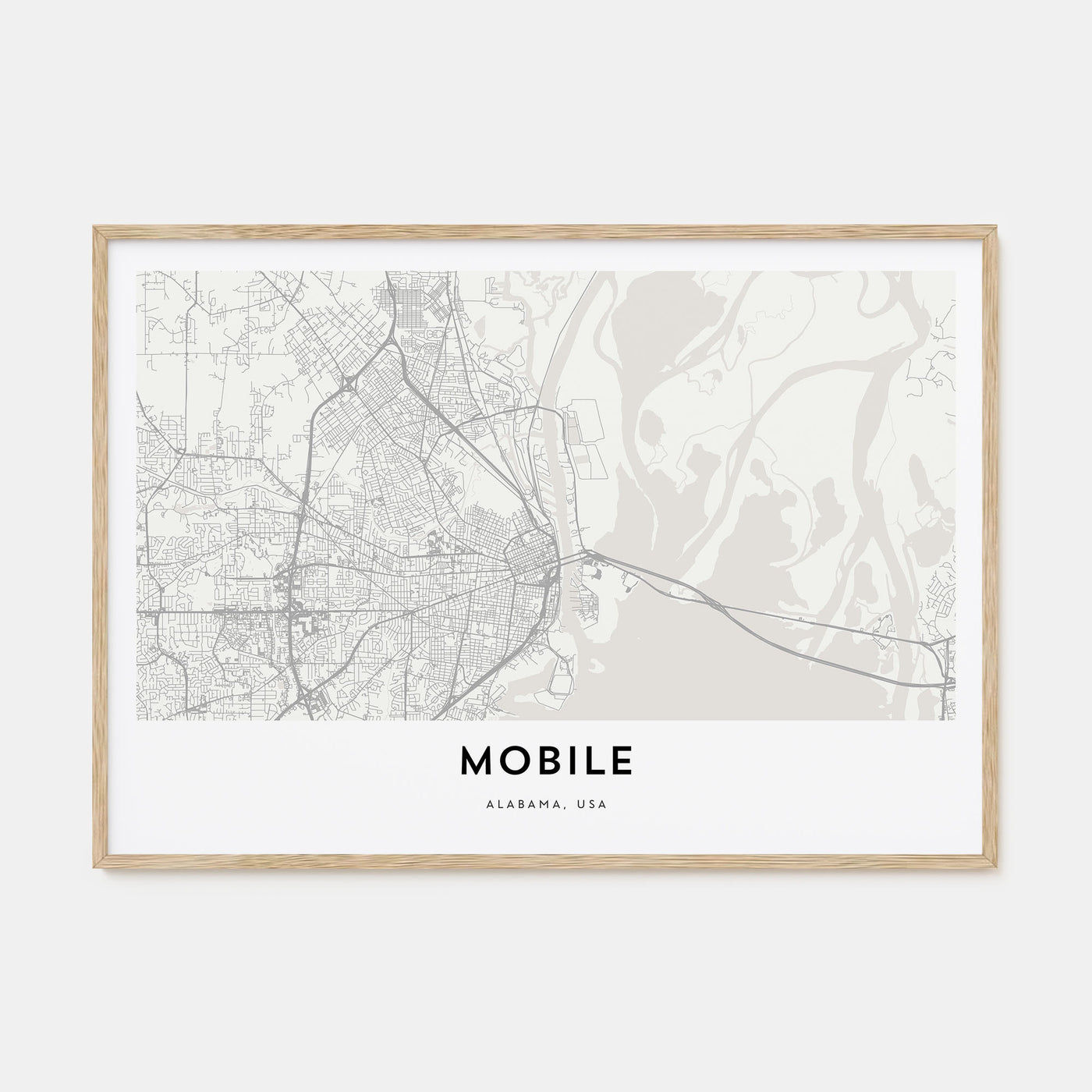 Mobile Map Landscape Poster
