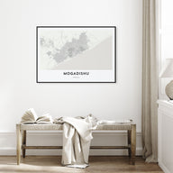 Mogadishu Map Landscape Poster