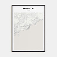Monaco Map Portrait Poster
