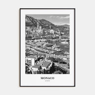 Monaco Portrait B&W Poster
