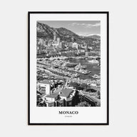 Monaco Portrait B&W Poster