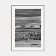Mongolia Photo B&W Poster