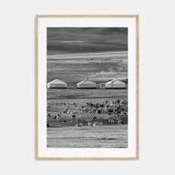 Mongolia Photo B&W Poster