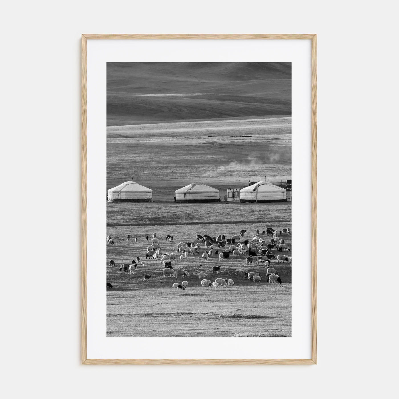 Mongolia Photo B&W Poster