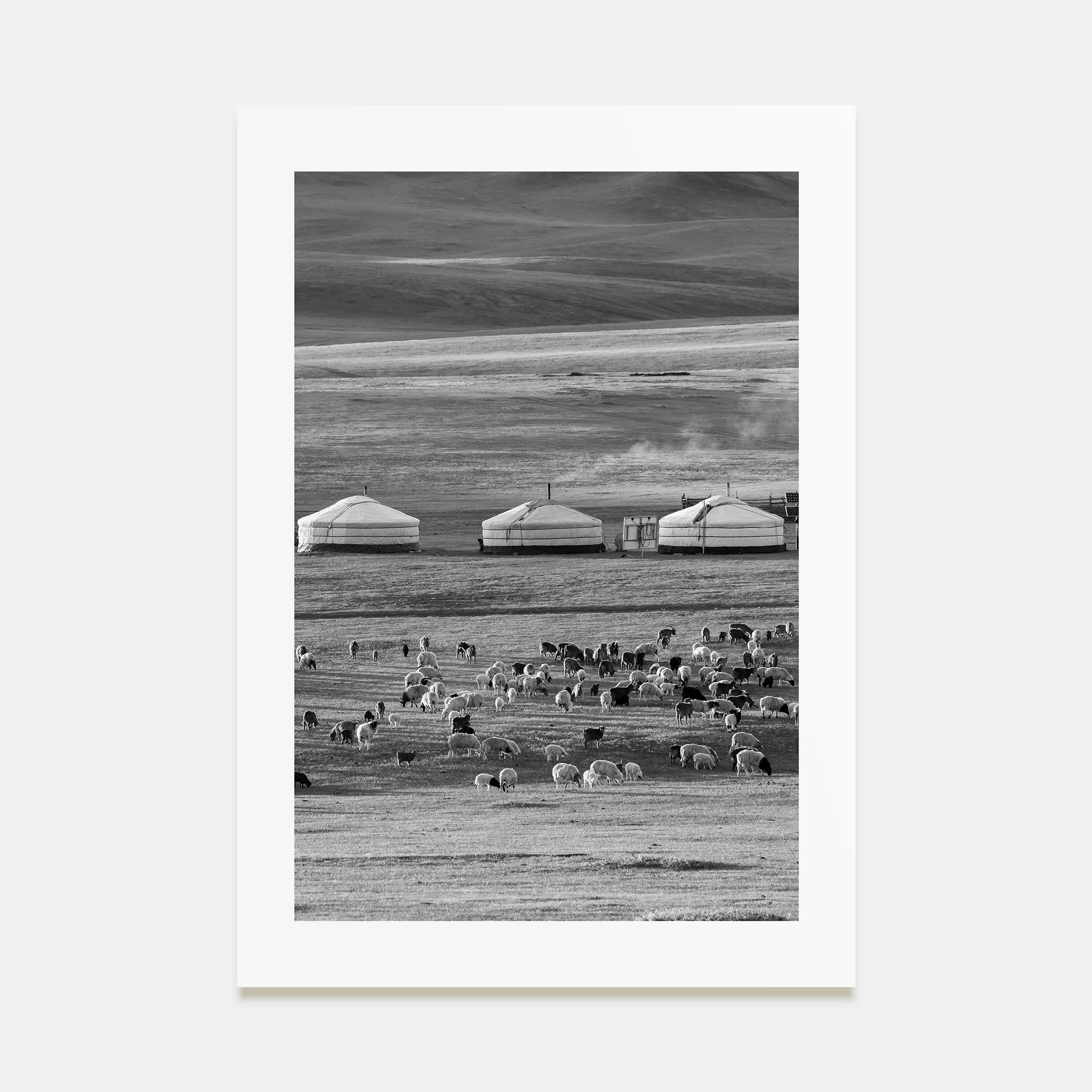 Mongolia Photo B&W Poster