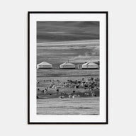 Mongolia Photo B&W Poster
