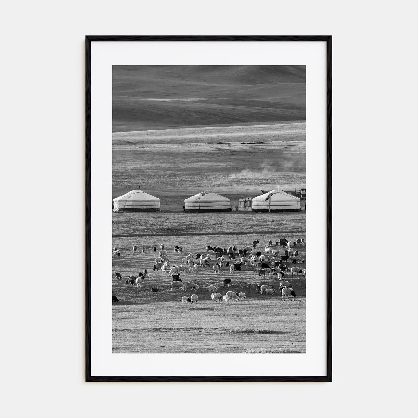 Mongolia Photo B&W Poster