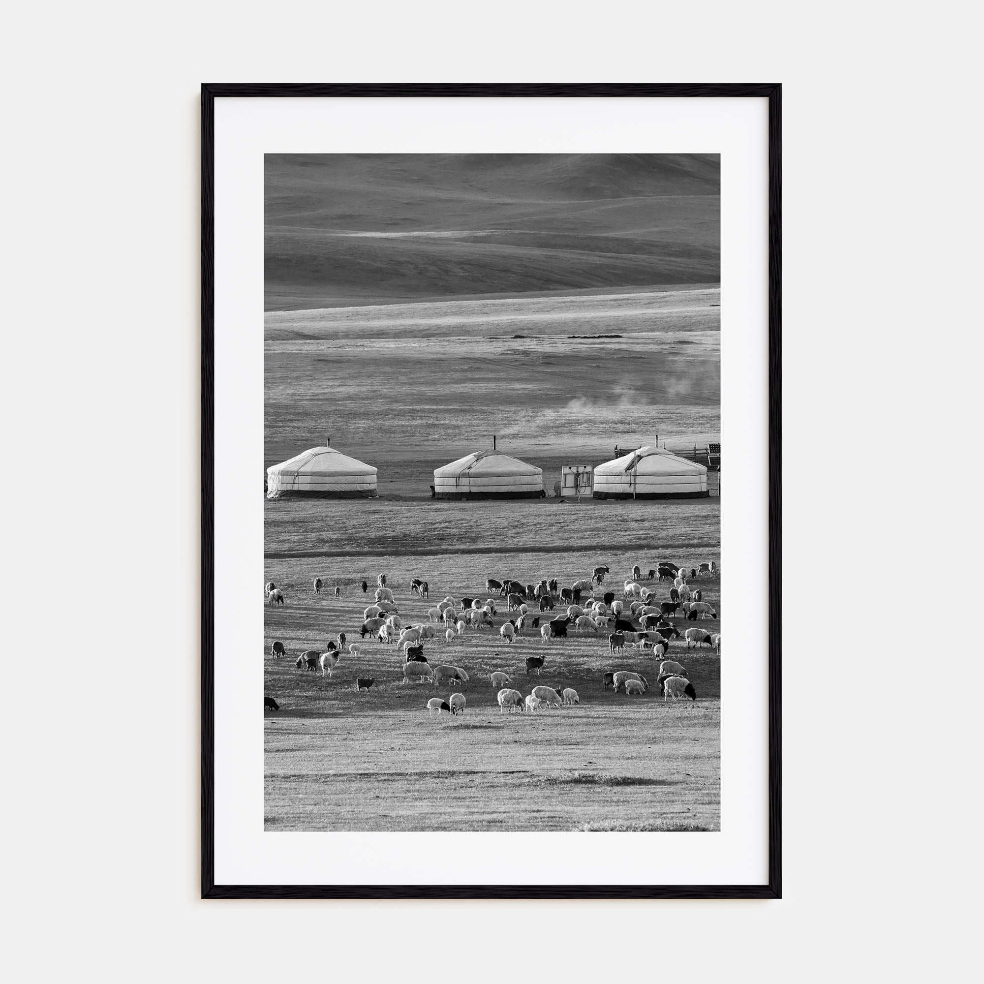 Mongolia Photo B&W Poster