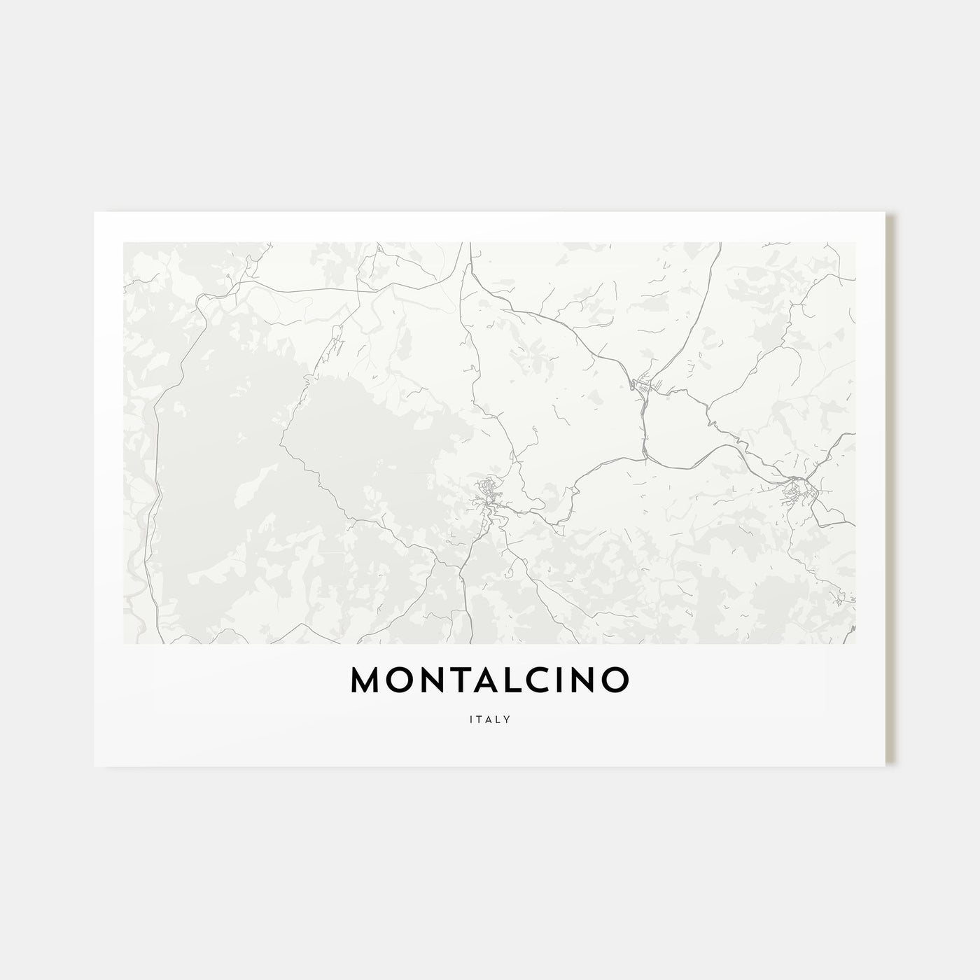 Montalcino Map Landscape Poster