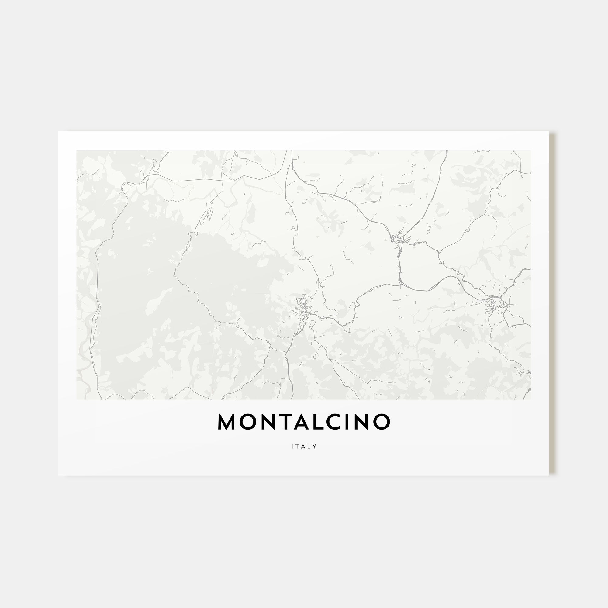 Montalcino Map Landscape Poster