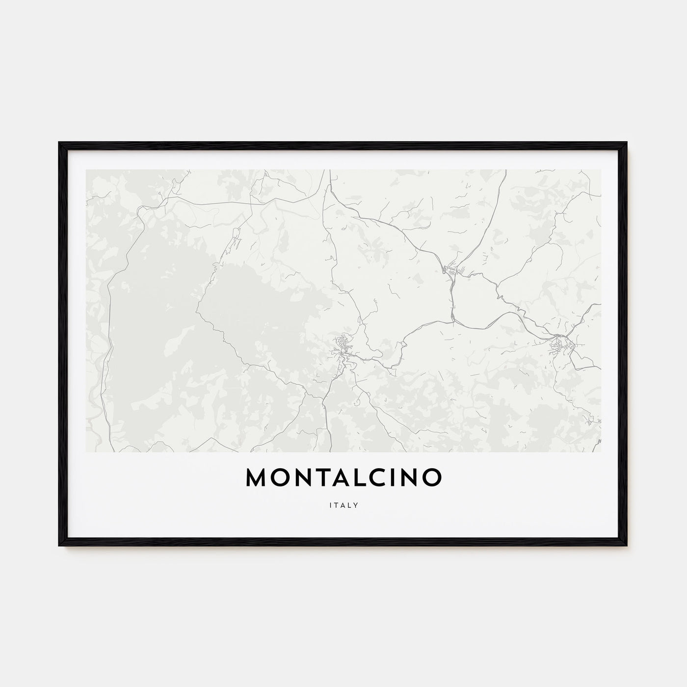 Montalcino Map Landscape Poster