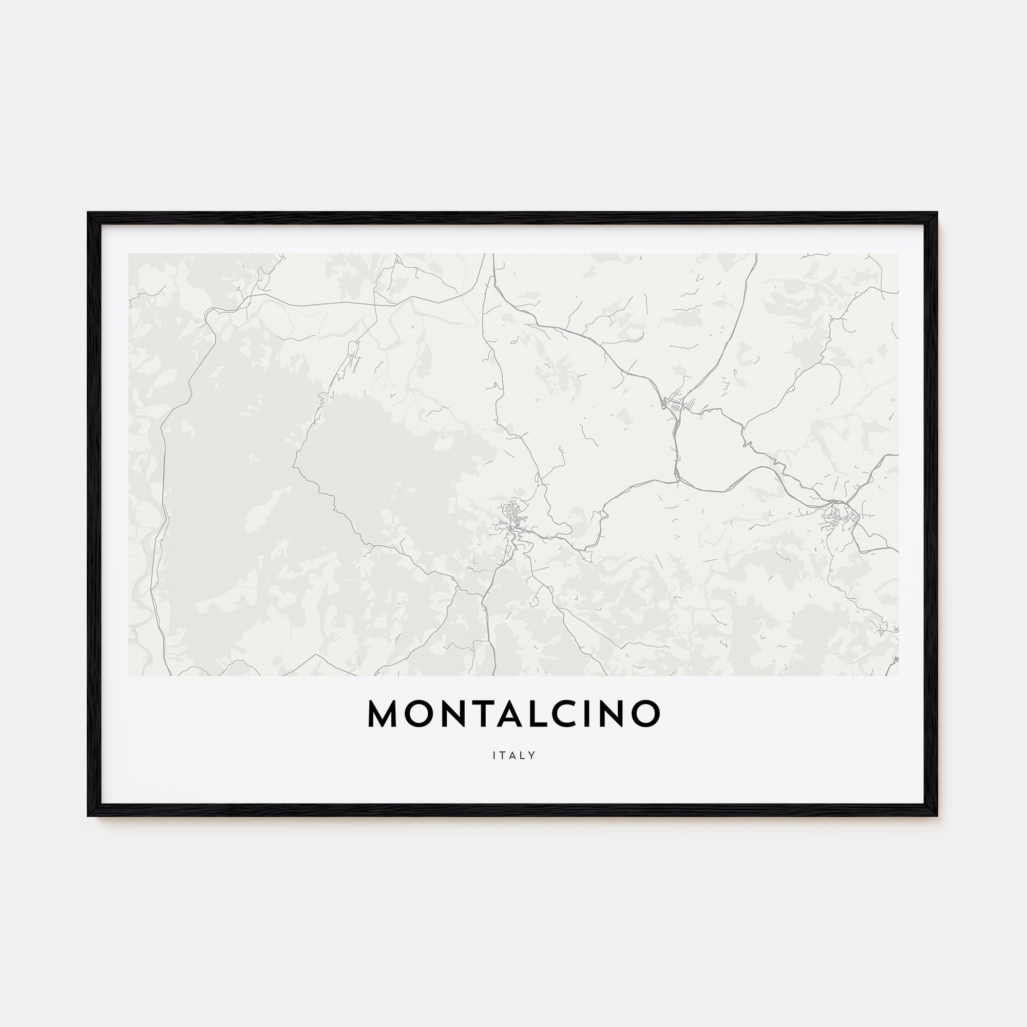 Montalcino Map Landscape Poster