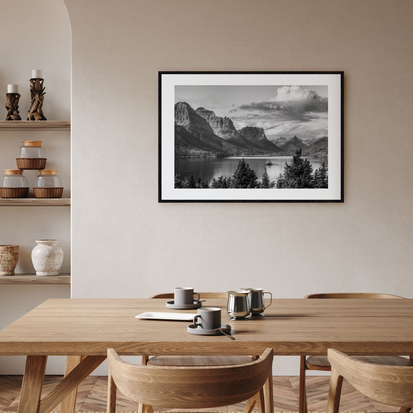 Montana Landscape B&W Poster