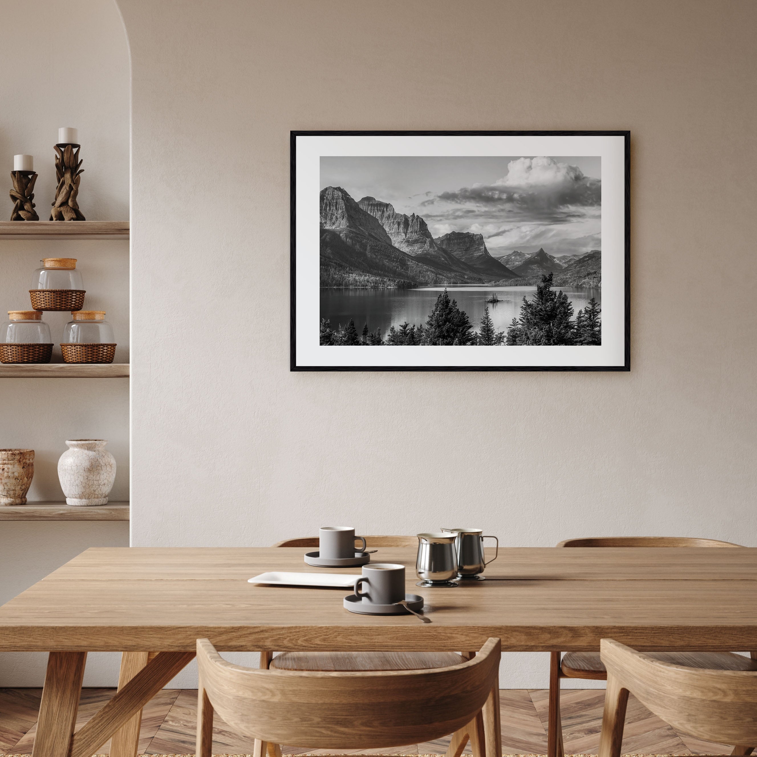 Montana Landscape B&W Poster