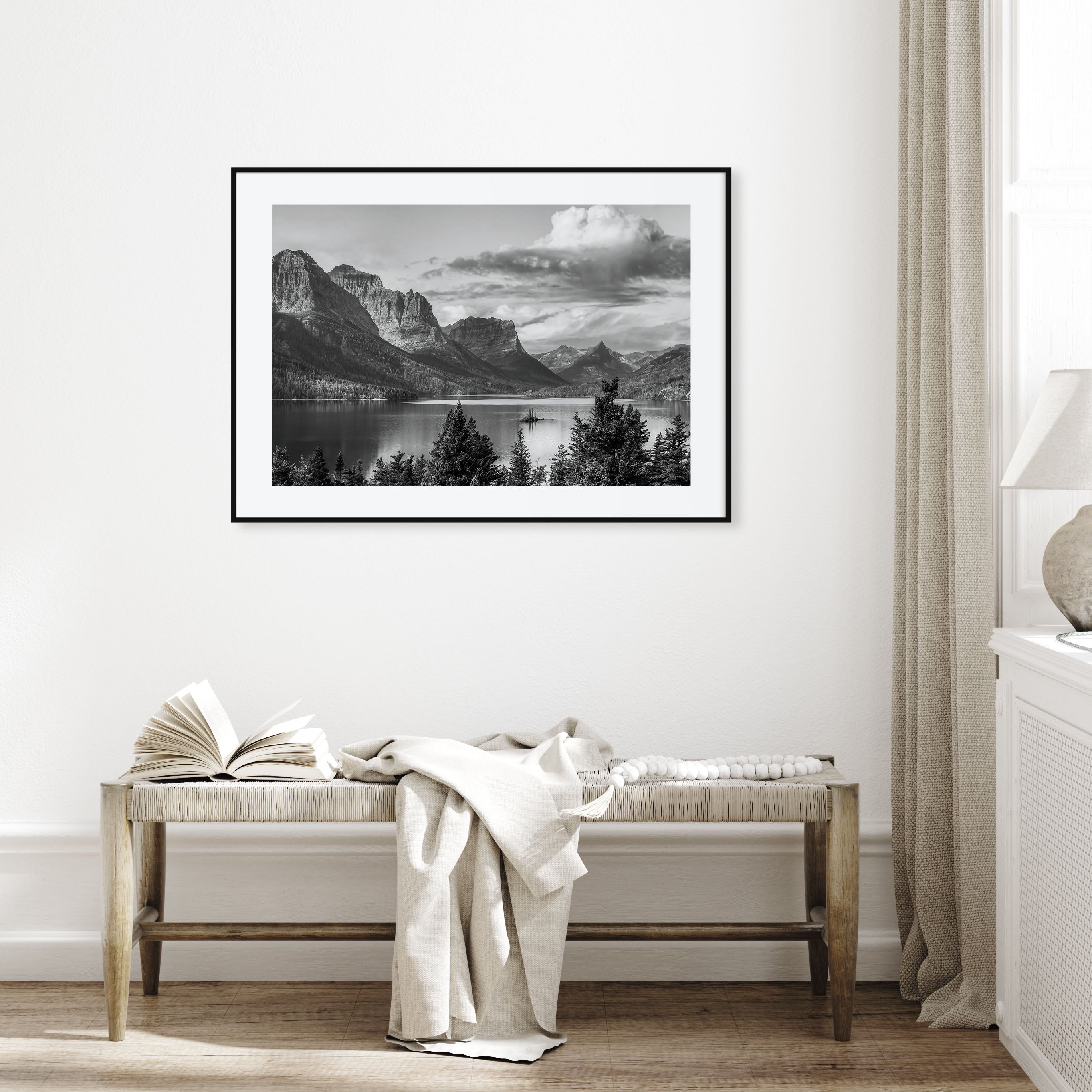Montana Landscape B&W Poster
