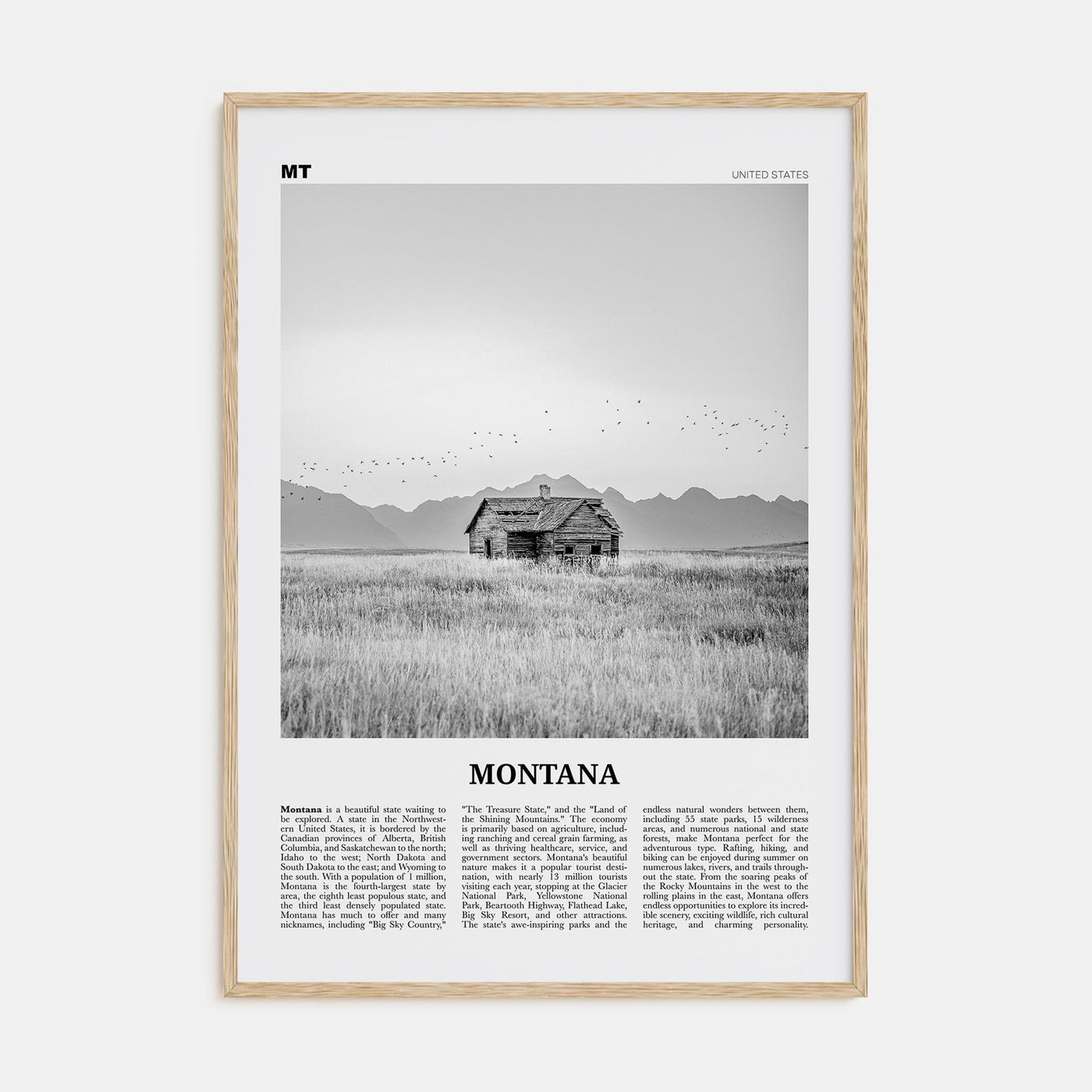 Montana Travel B&W No 2 Poster