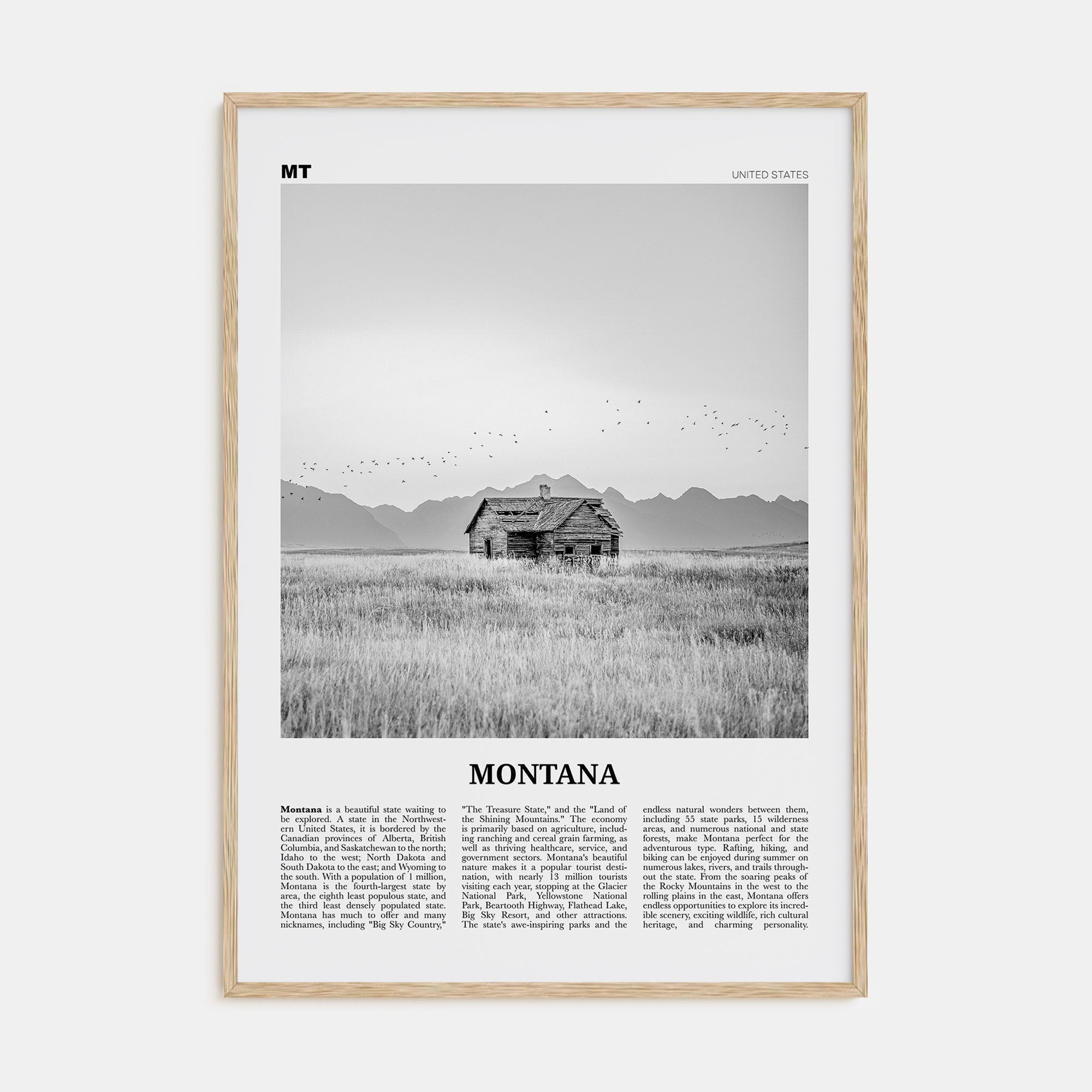 Montana Travel B&W No 2 Poster