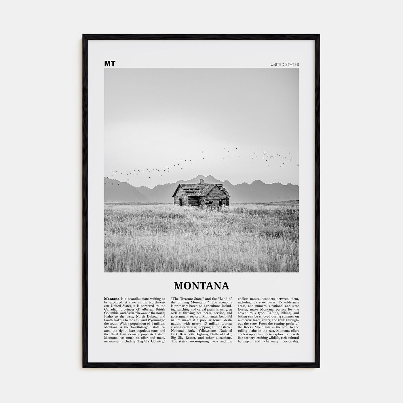 Montana Travel B&W No 2 Poster