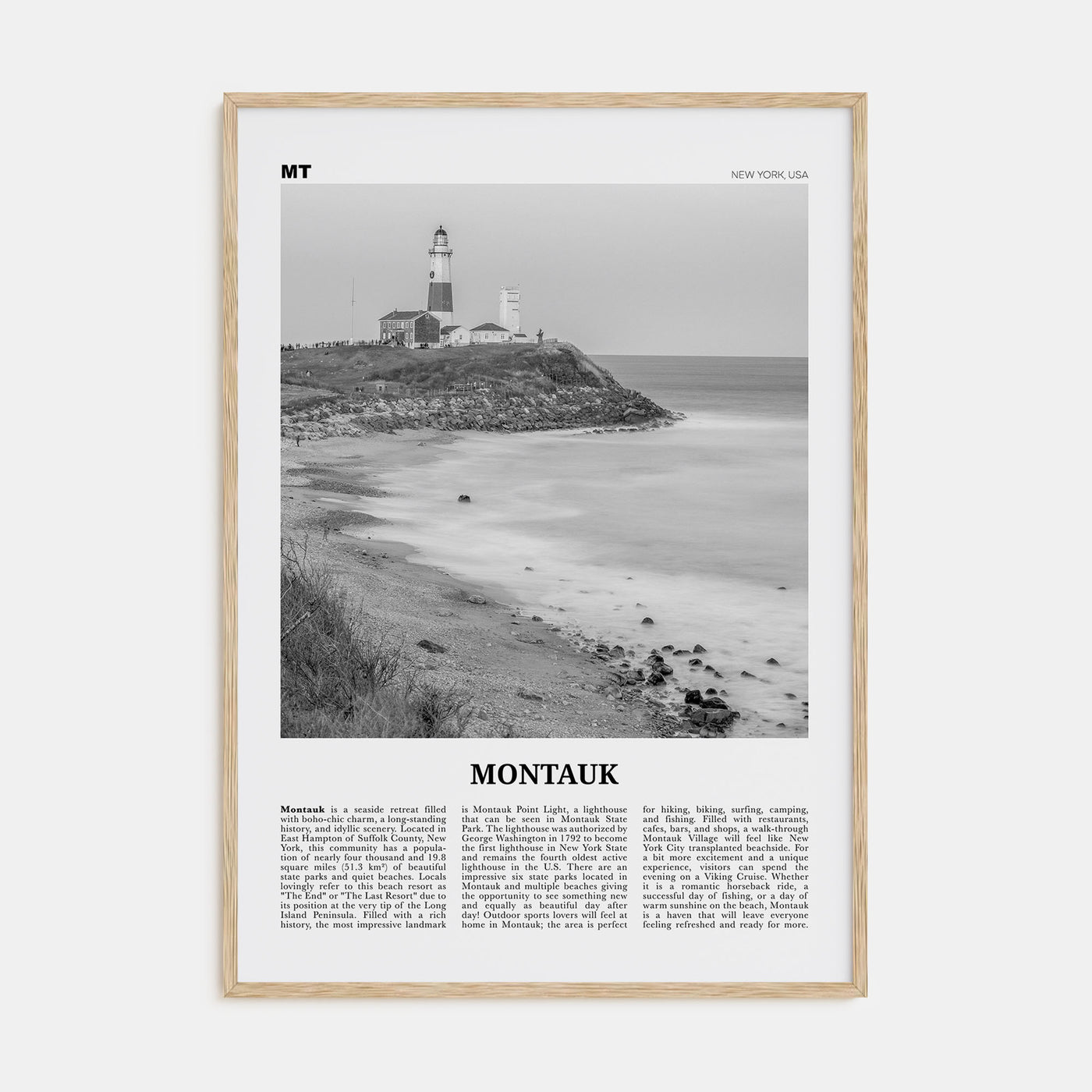 Montauk Travel B&W No 2 Poster