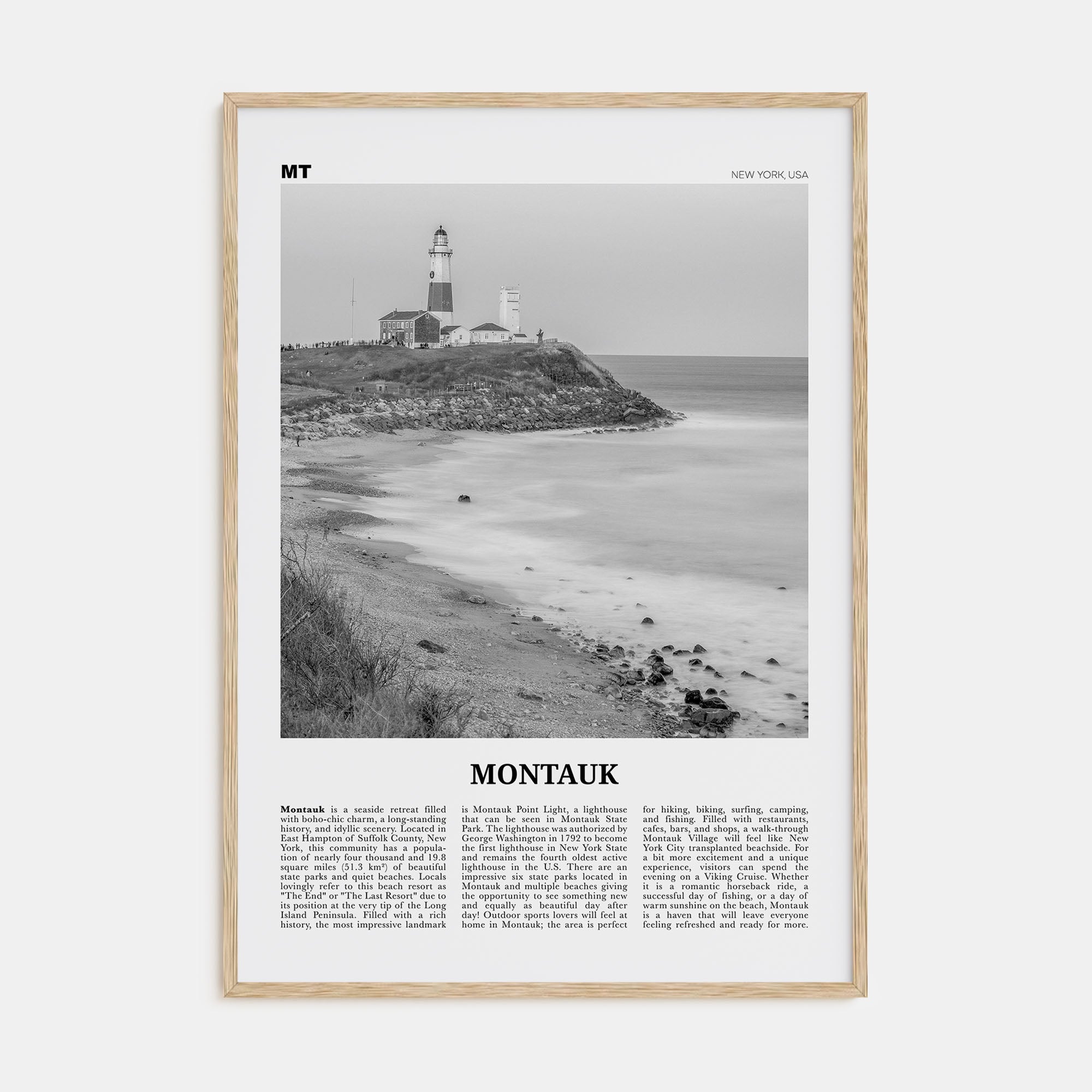 Montauk Travel B&W No 2 Poster