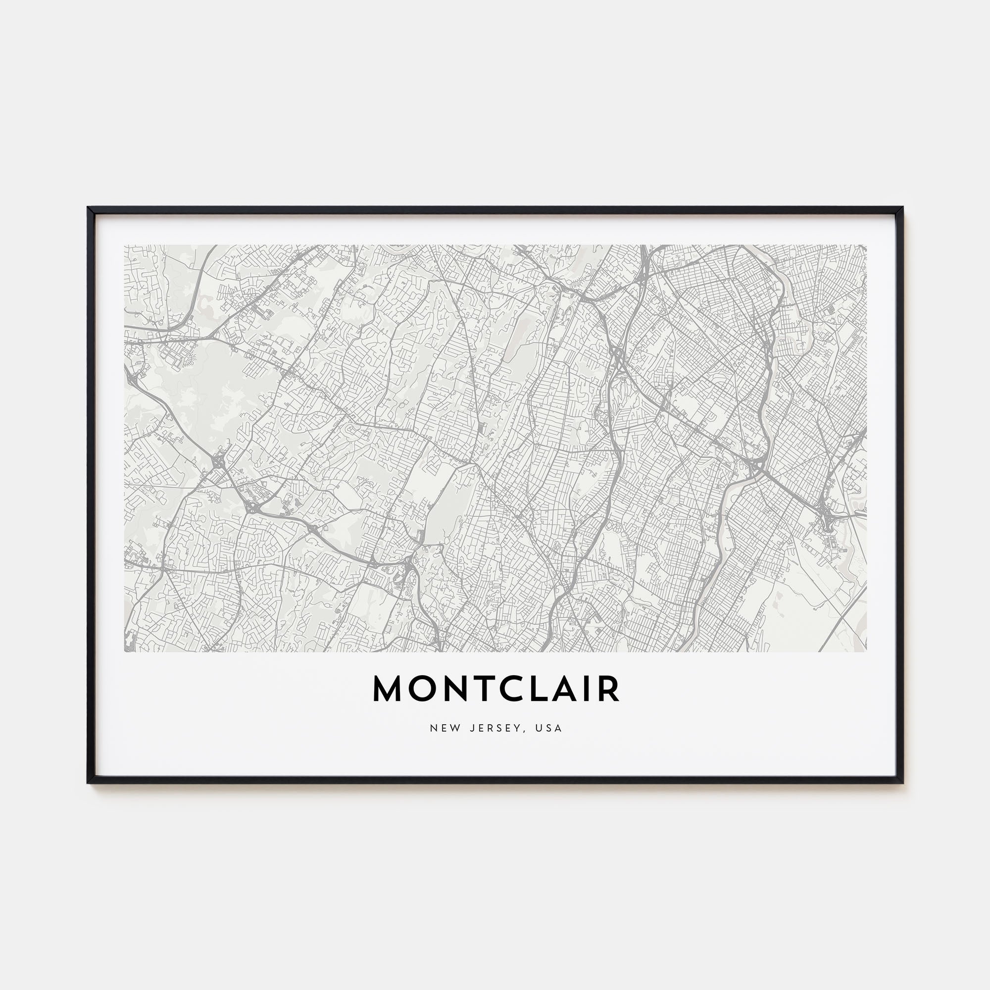 Montclair Map Landscape Poster