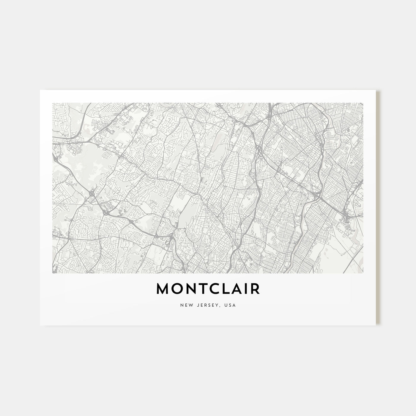 Montclair Map Landscape Poster