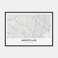 Montclair Map Landscape Poster