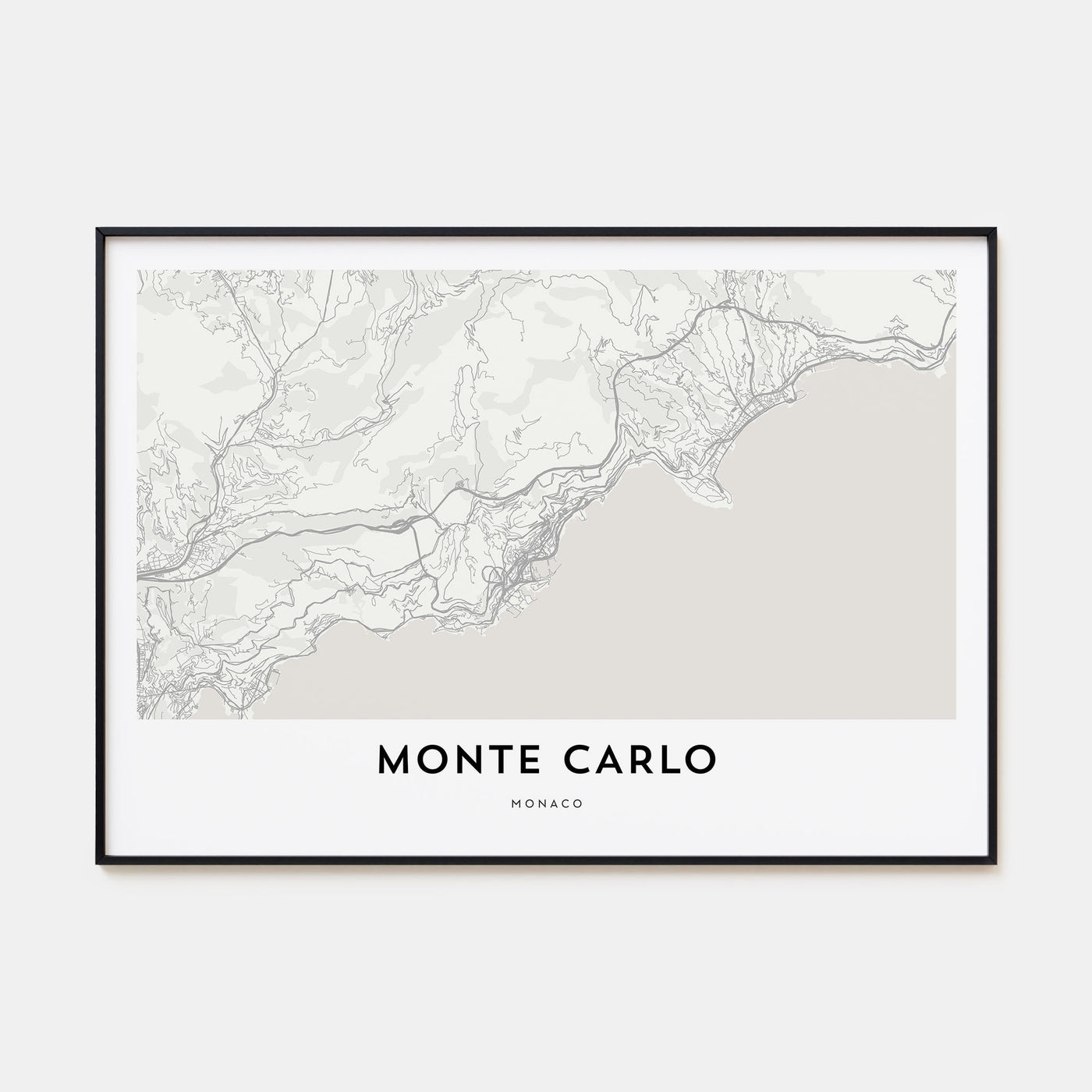 Monte Carlo Map Landscape Poster