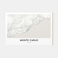 Monte Carlo Map Landscape Poster