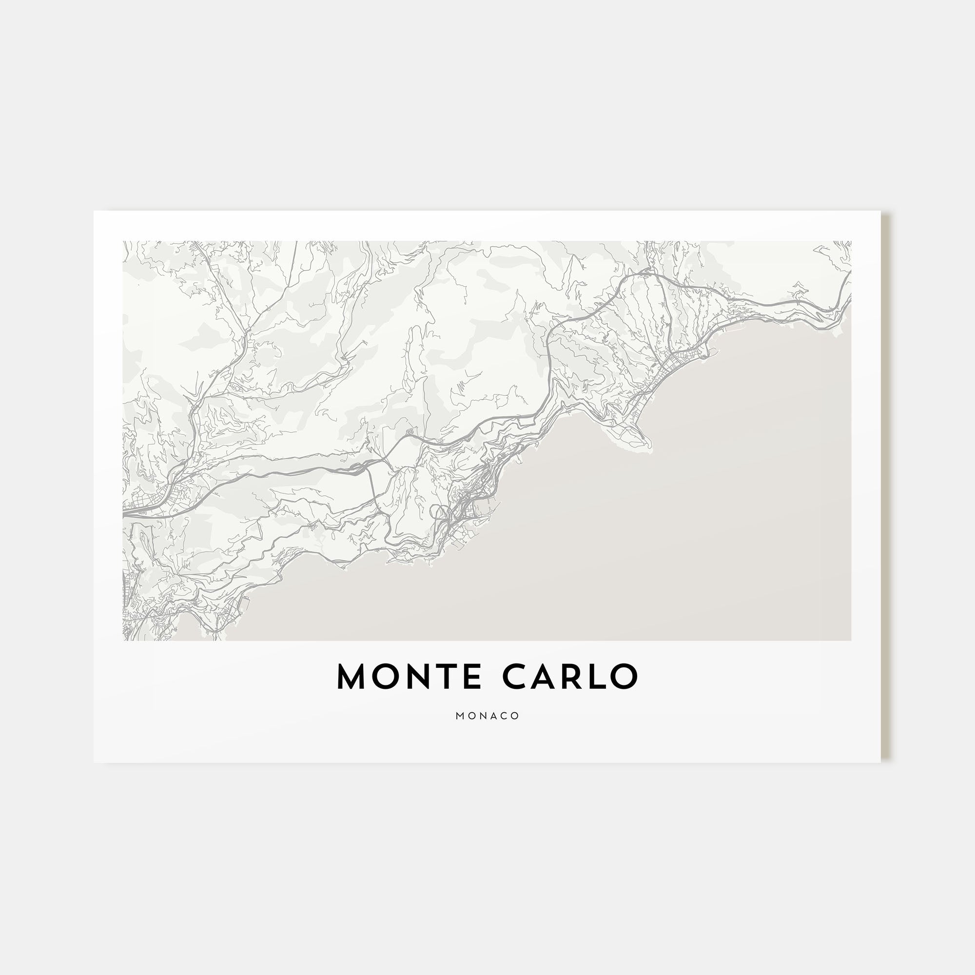 Monte Carlo Map Landscape Poster