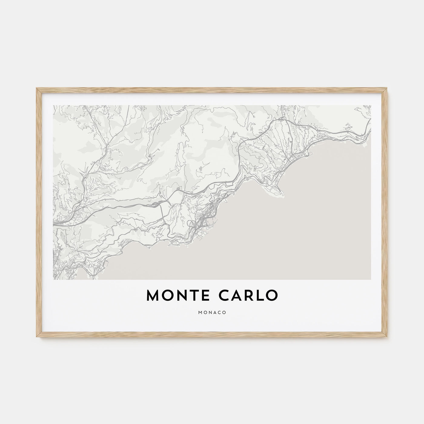 Monte Carlo Map Landscape Poster
