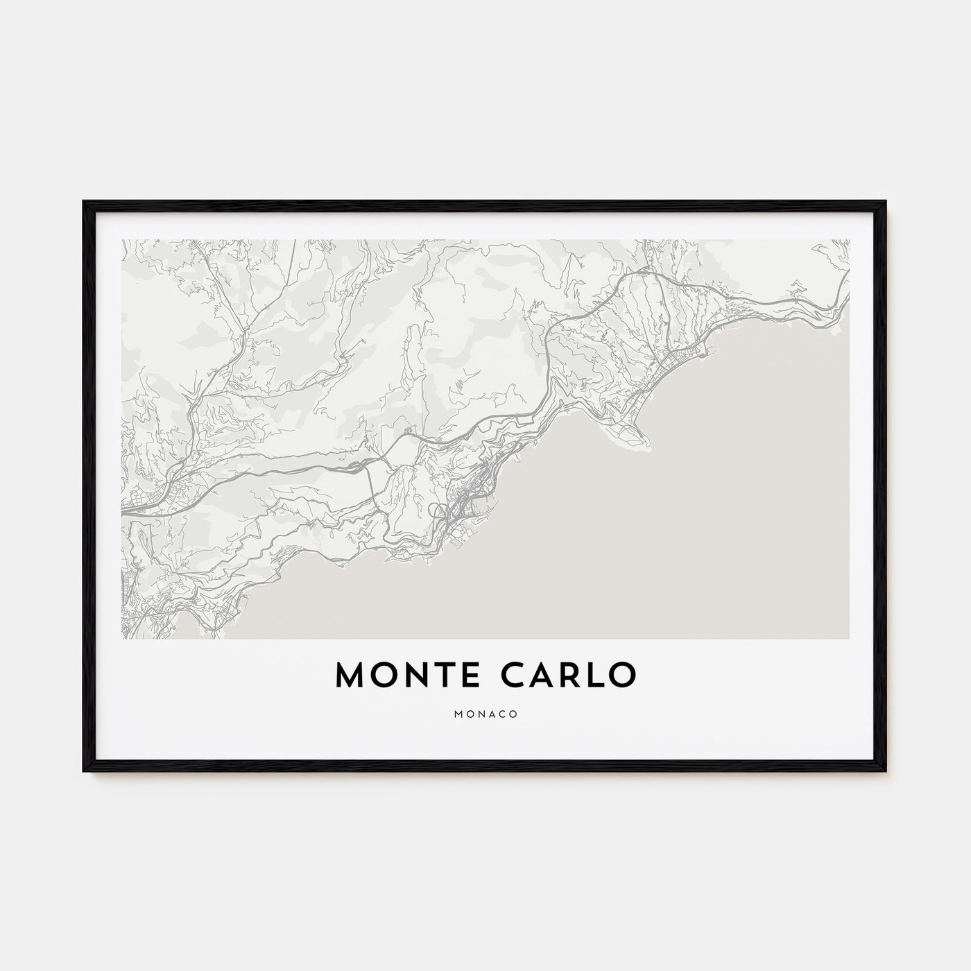 Monte Carlo Map Landscape Poster