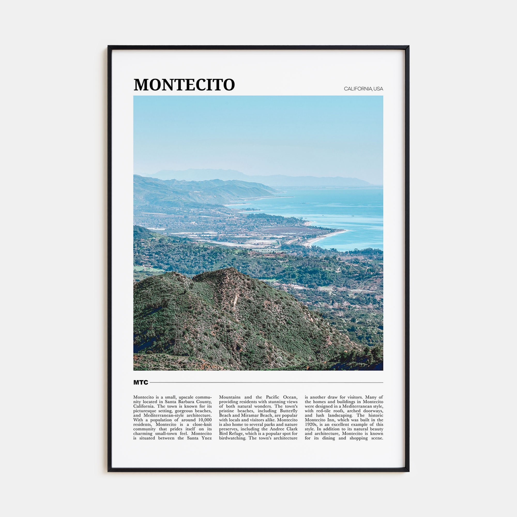 Montecito Travel Color Poster
