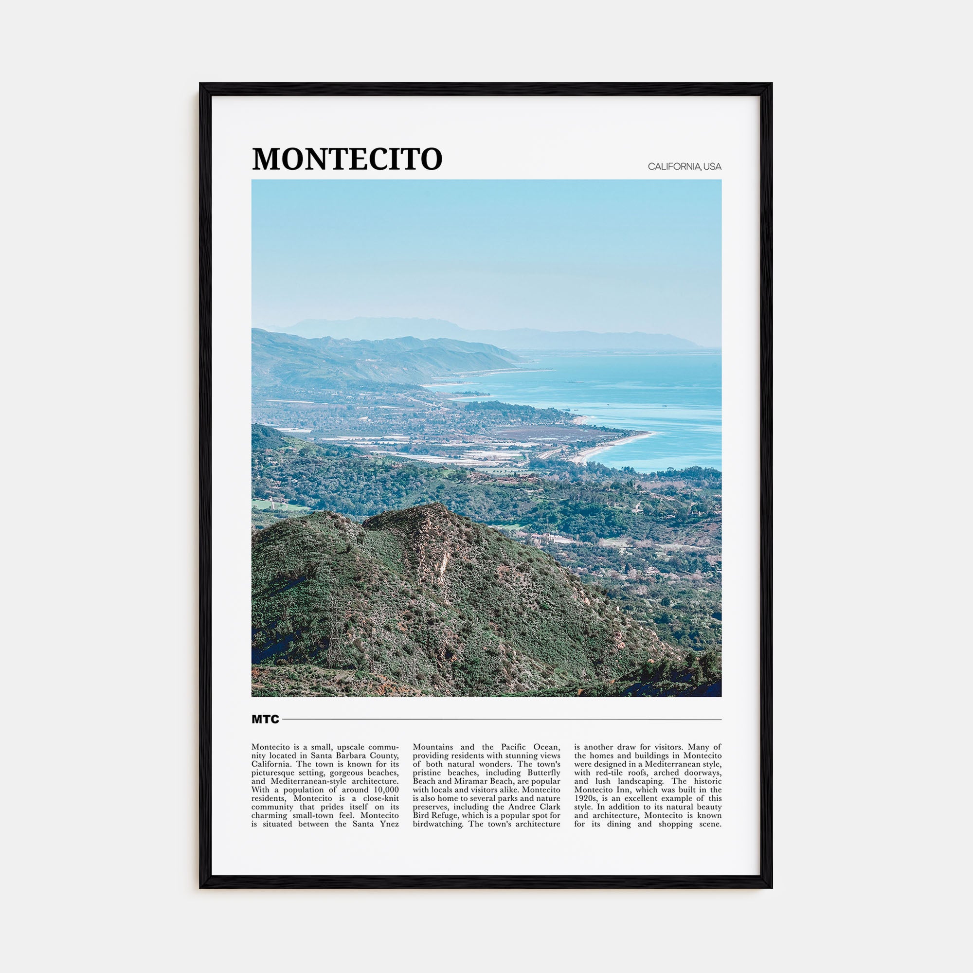 Montecito Travel Color Poster