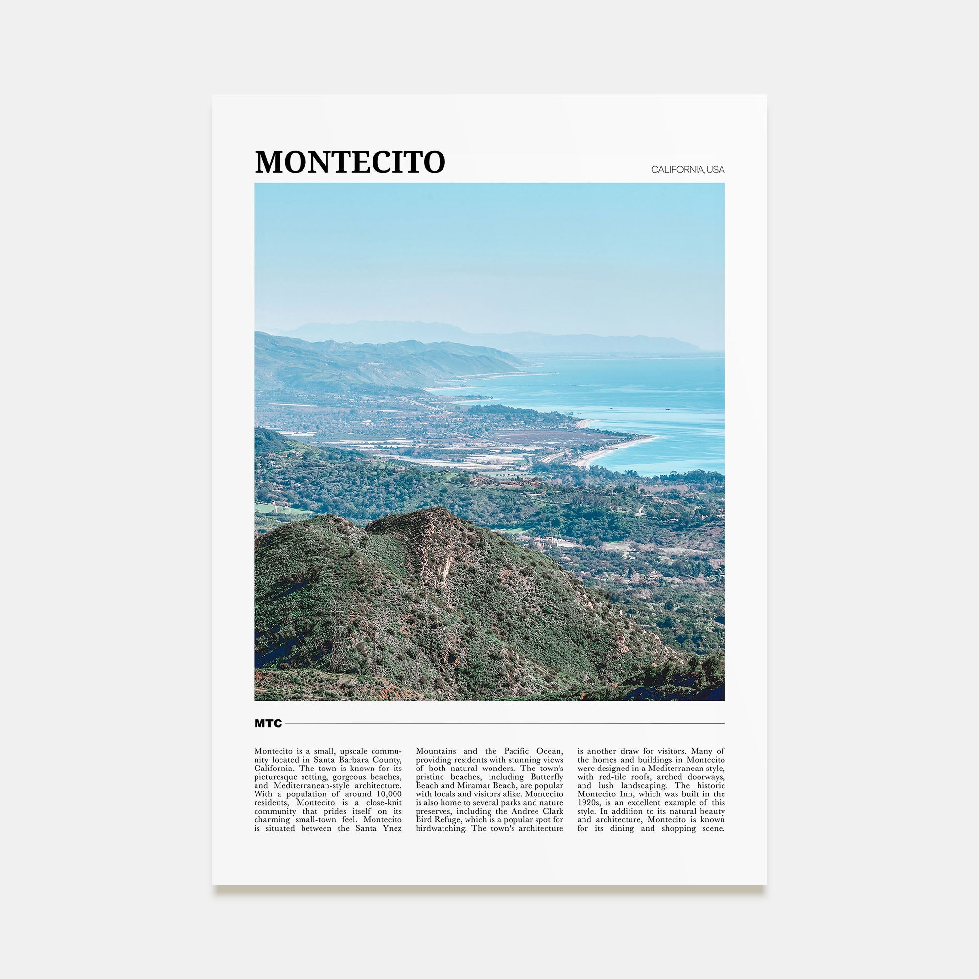Montecito Travel Color Poster