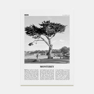 Monterey Travel B&W Poster