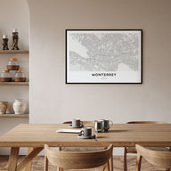 Monterrey Map Landscape Poster