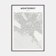 Monterrey Map Portrait Poster
