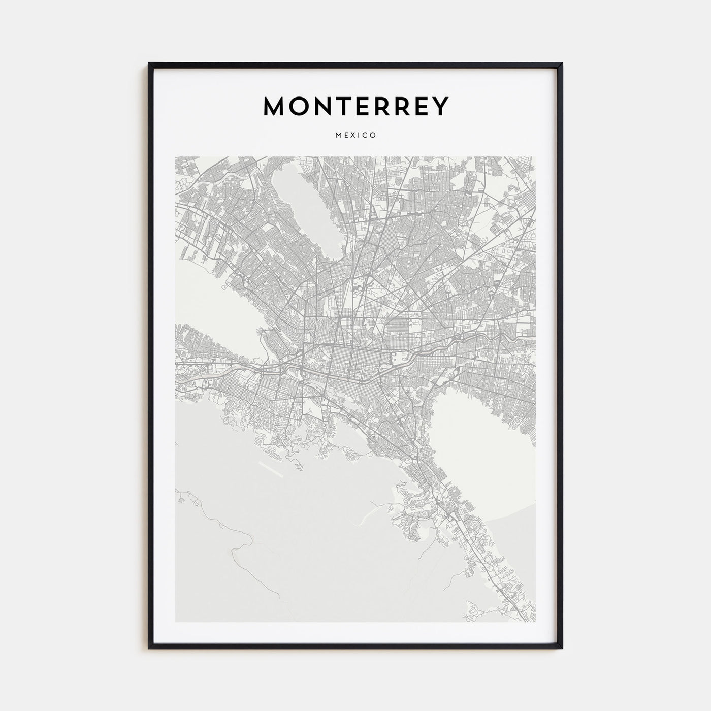 Monterrey Map Portrait Poster