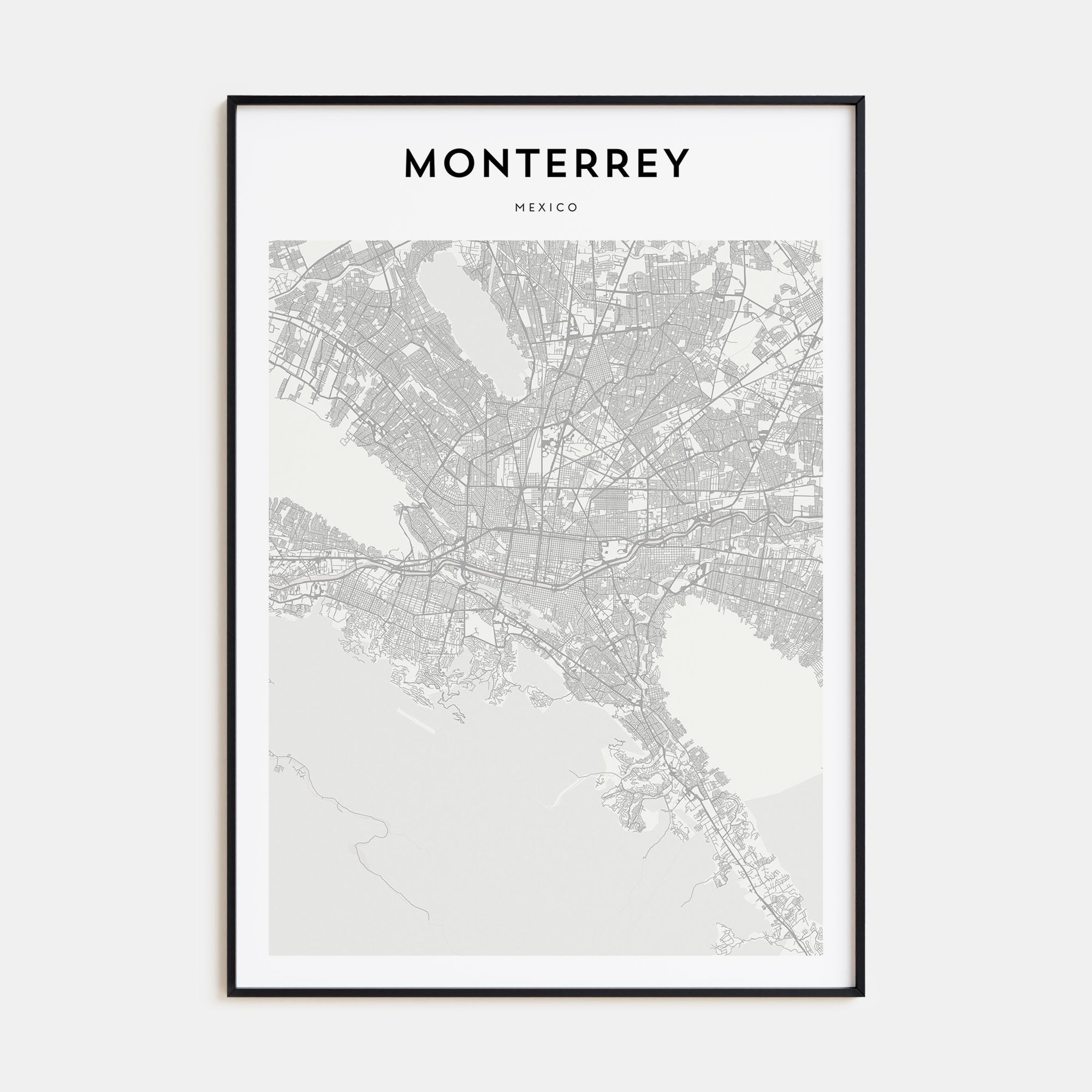 Monterrey Map Portrait Poster