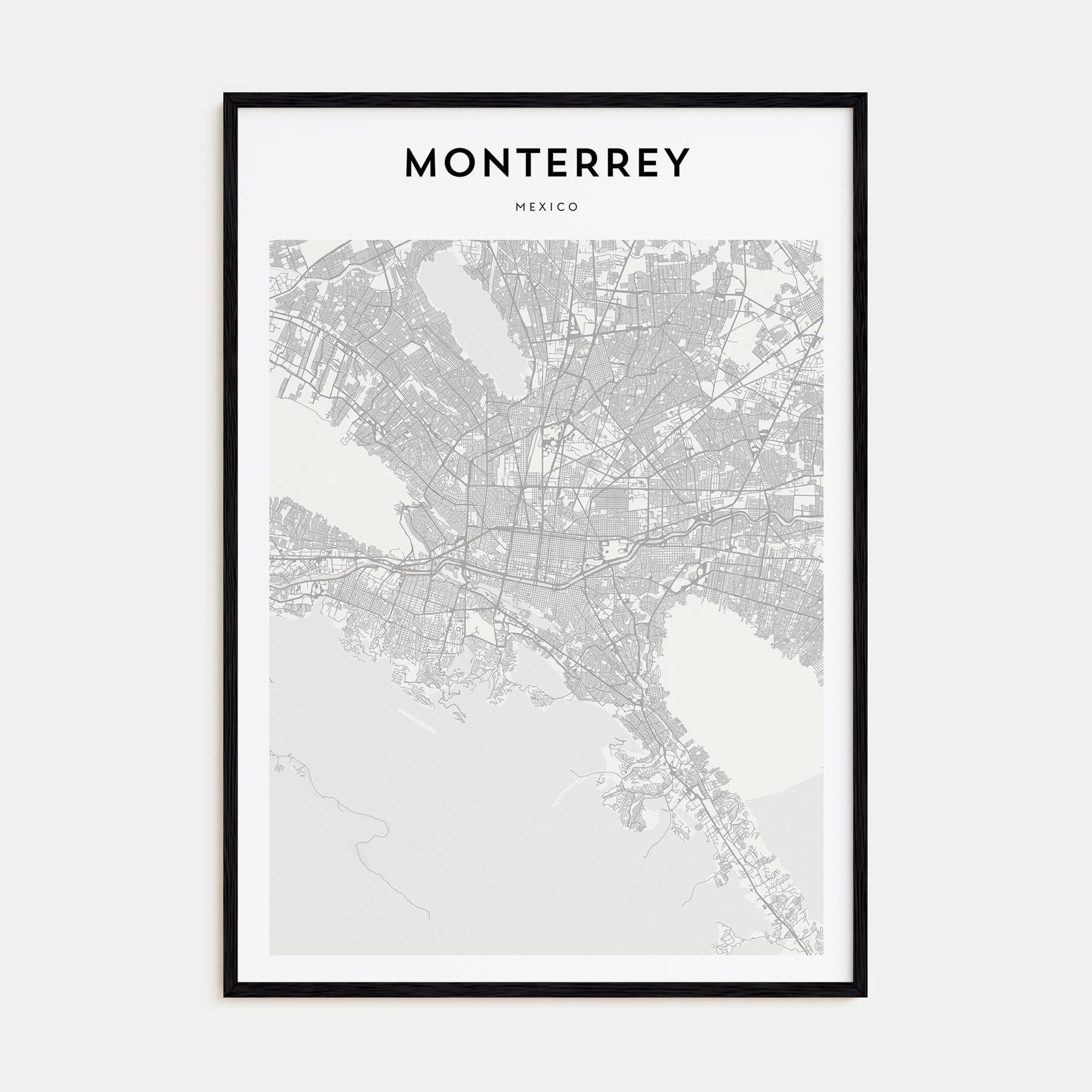 Monterrey Map Portrait Poster
