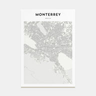 Monterrey Map Portrait Poster