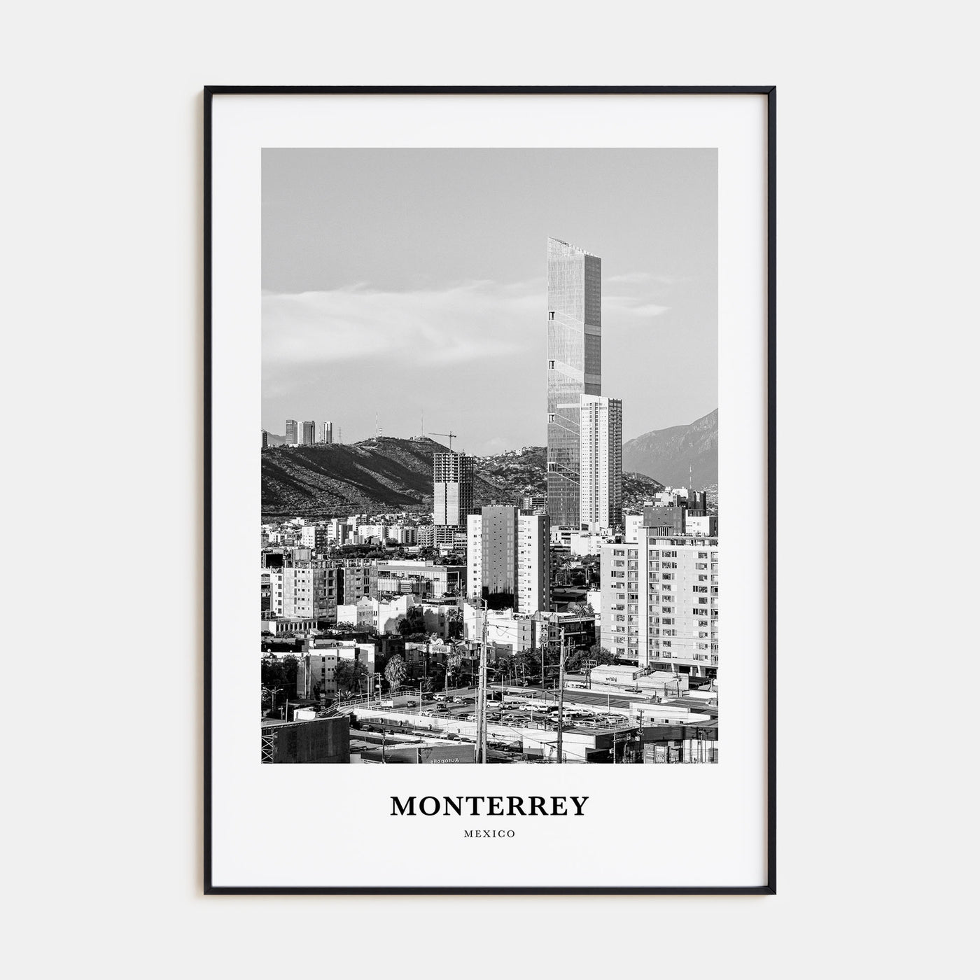 Monterrey Portrait B&W Poster