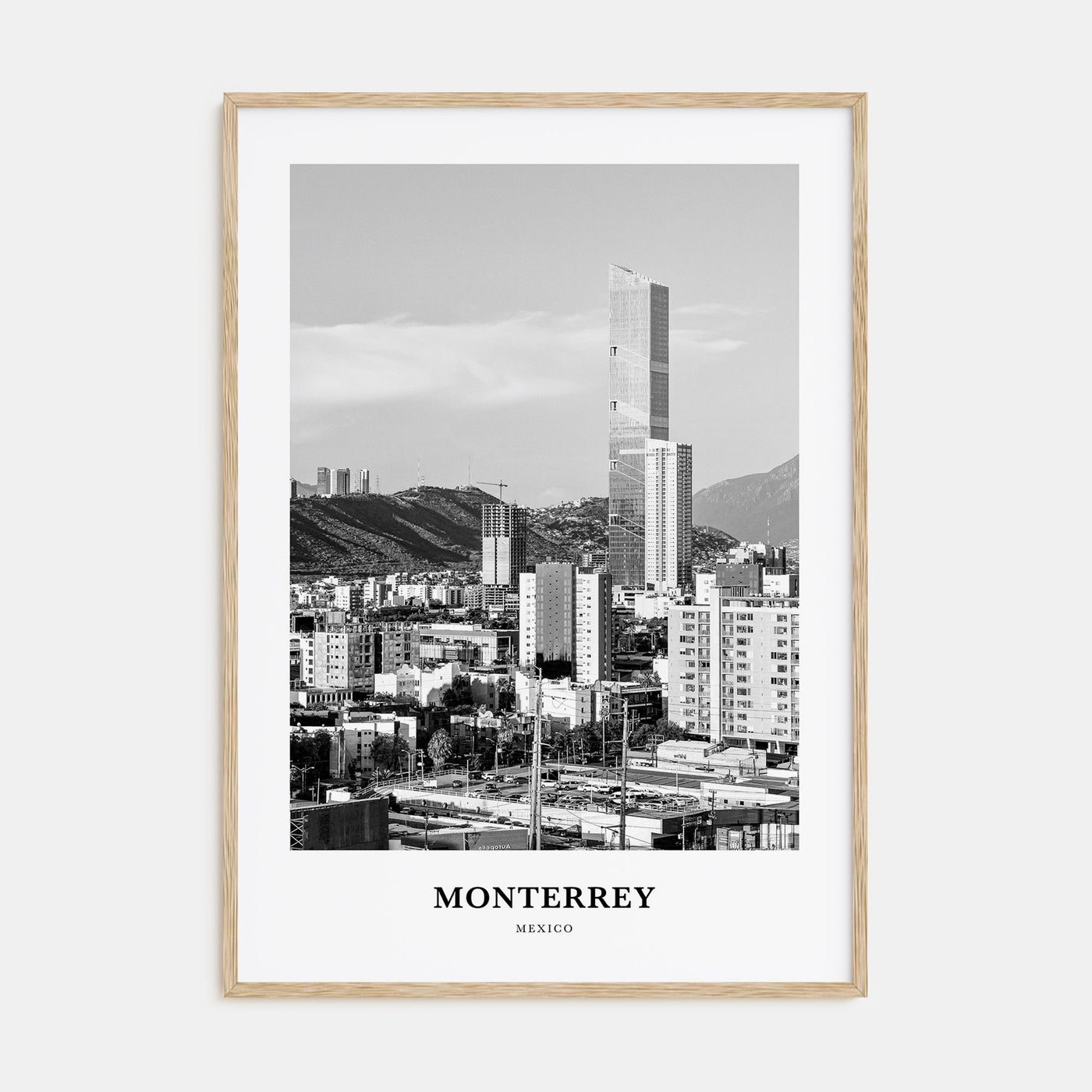 Monterrey Portrait B&W Poster
