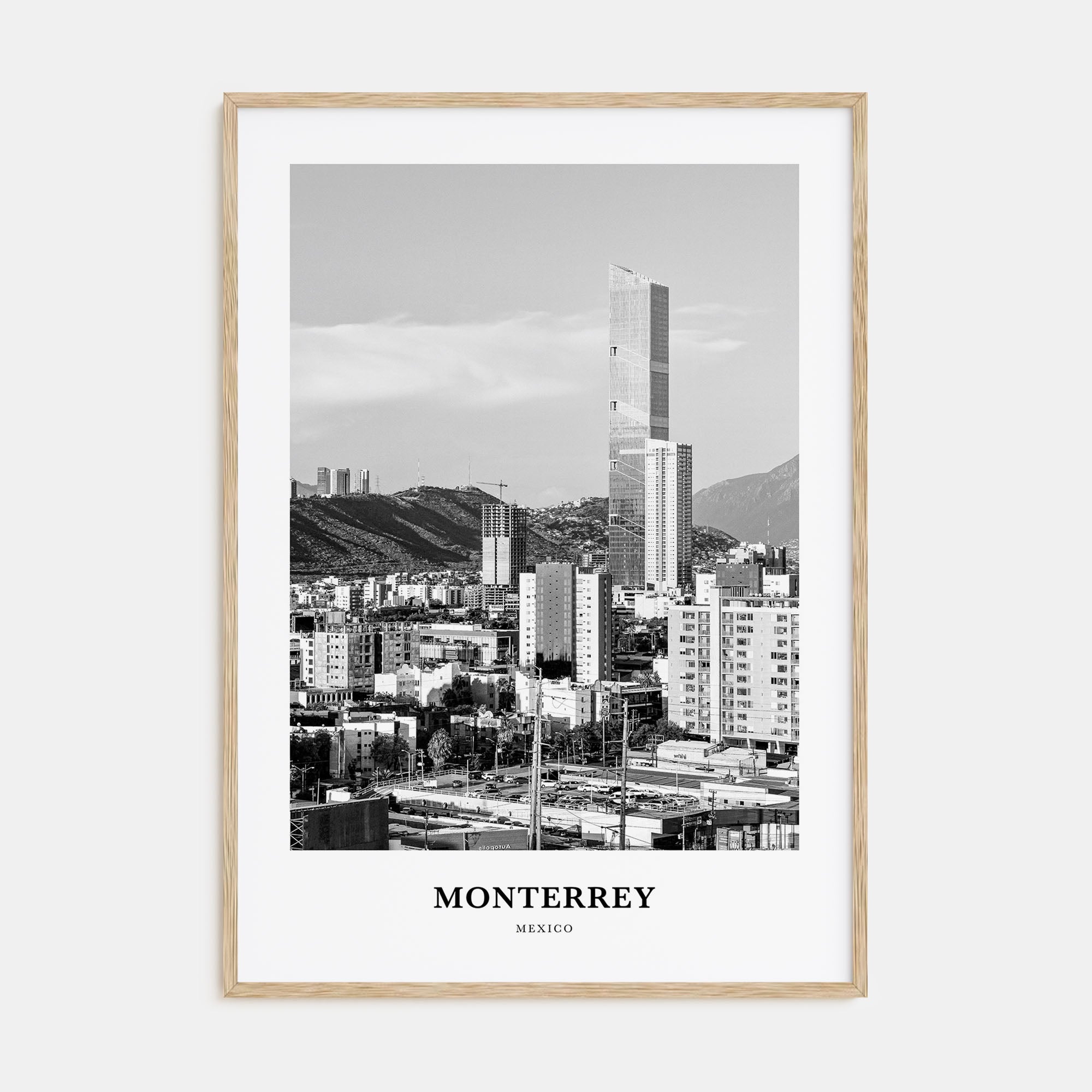 Monterrey Portrait B&W Poster
