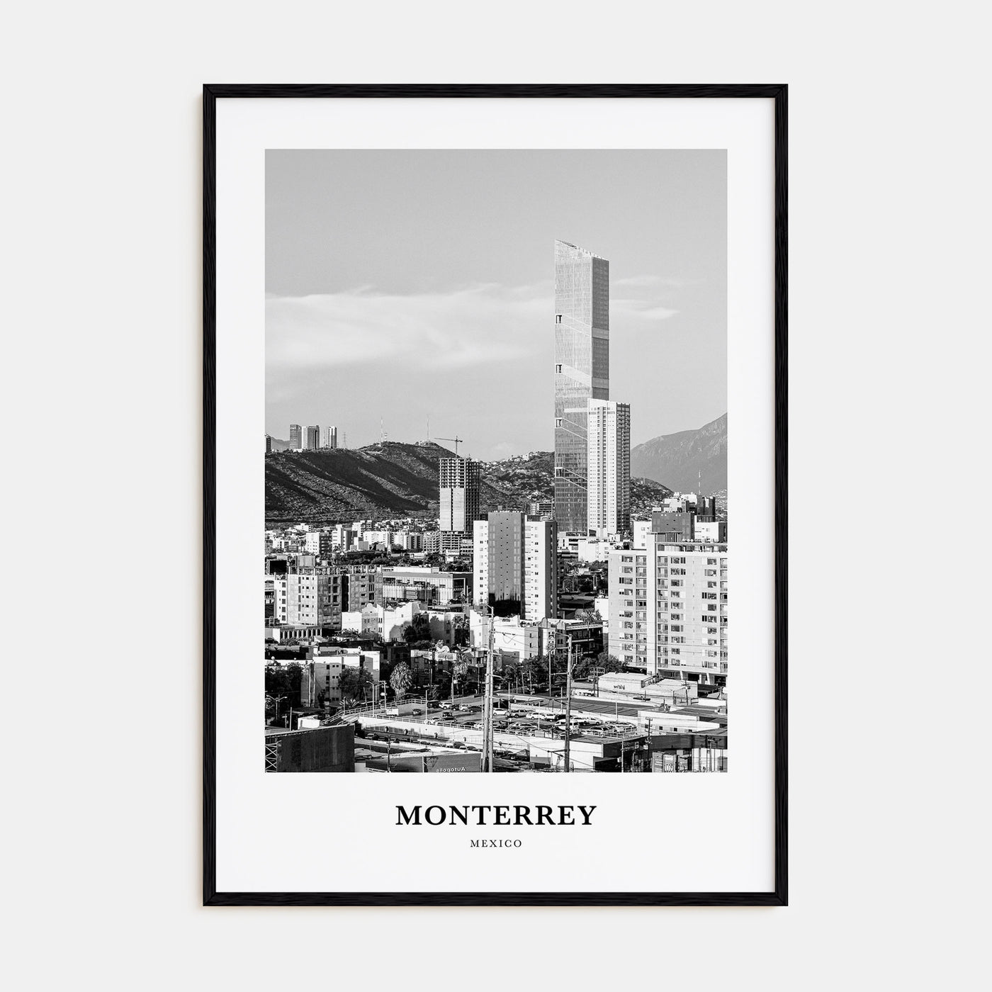 Monterrey Portrait B&W Poster